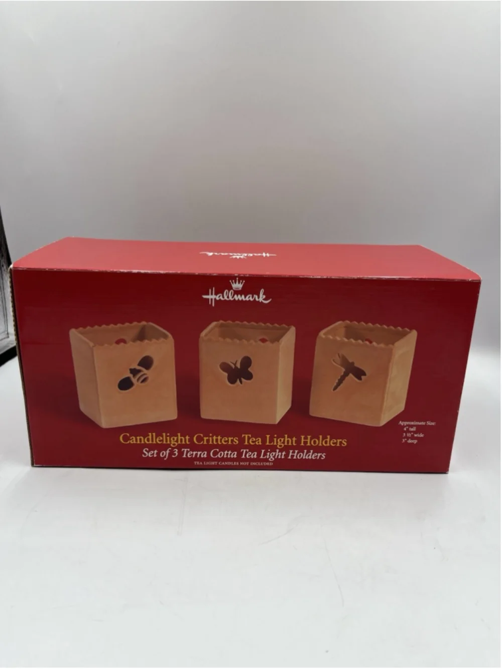Vintage Hallmark Candlelight Critters Tea Light Terra Cotta Holders CUTE DECOR